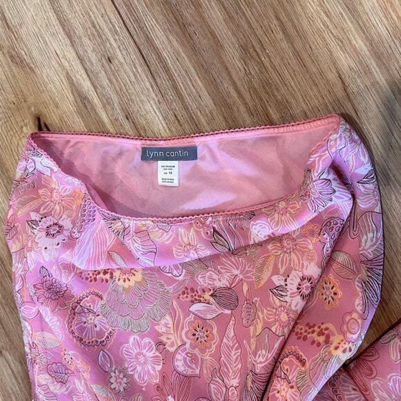 Delicate Pink Floral Skirt (Pleated Hem, Beautiful Movement, Girly, Romantic) - Picture 7 of 8